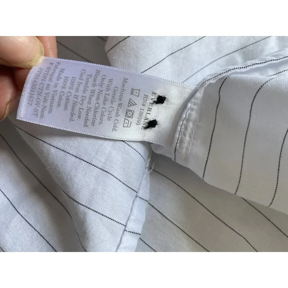 Everlane White Button Down Shirt with Dress Collar - Picture 6 of 6
